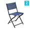 Flash Furniture Brazos Folding Chairs w/Navy Flex Comfort Material Backs and Seats and Black Metal Frames, 2PK TLH-SC-097-NV-02-GG - alternate 7